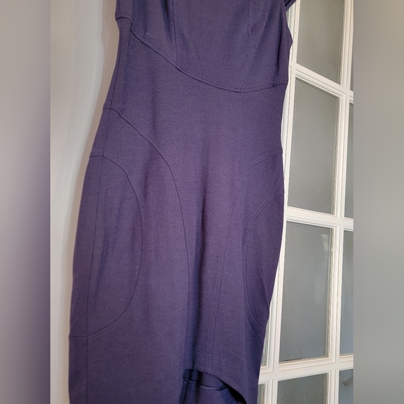 Ali Ro Navy Cap Sleeve Bodycon Dress size 6 - Picture 3 of 9